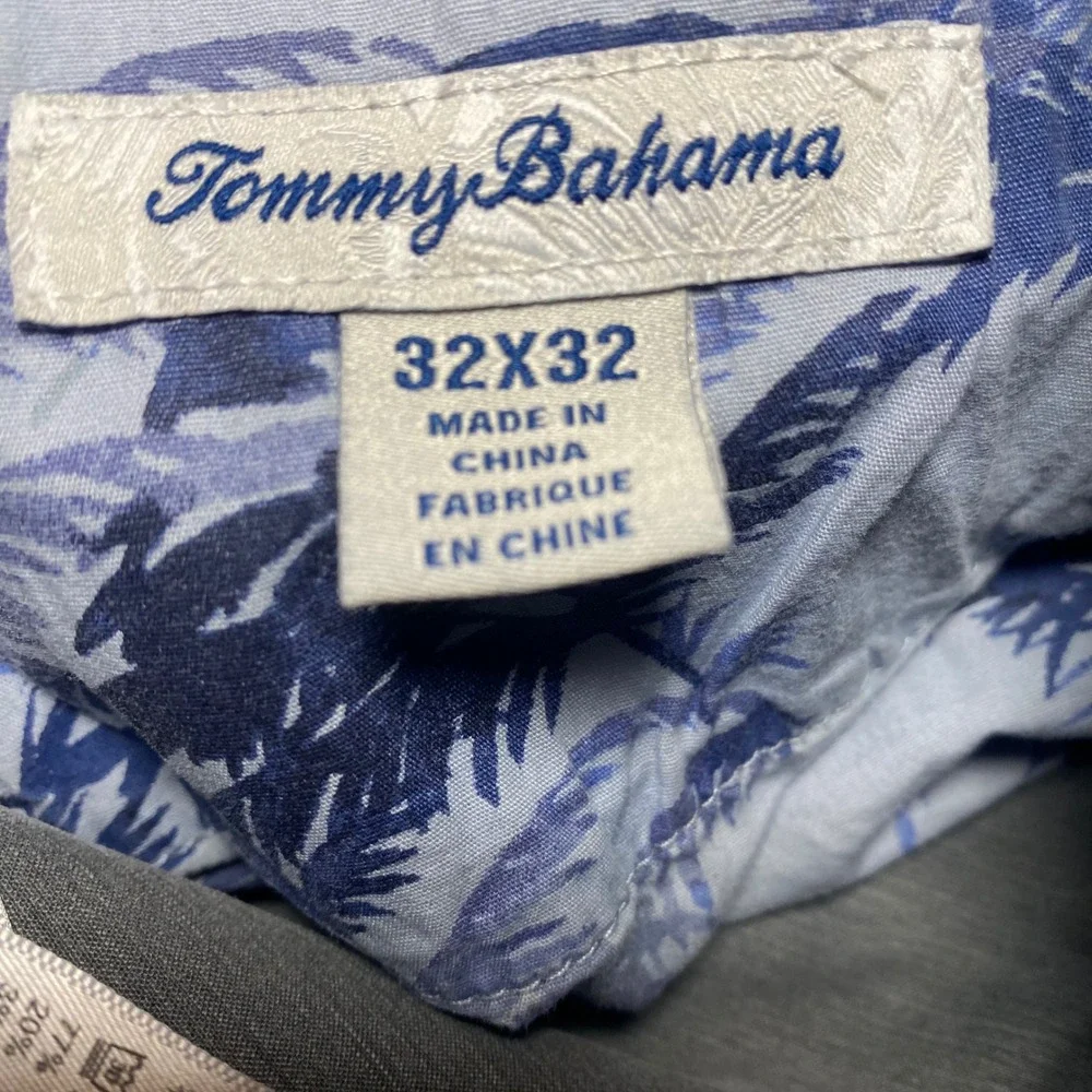 Tommy Bahama Boracay Mens 32x32 Grey Sateen Five Pocket Chino Pants Straight Leg
